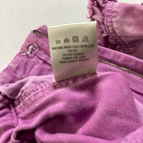 High Waist Pink Ruffled Women's Cotton Shorts - Picture 6 of 6